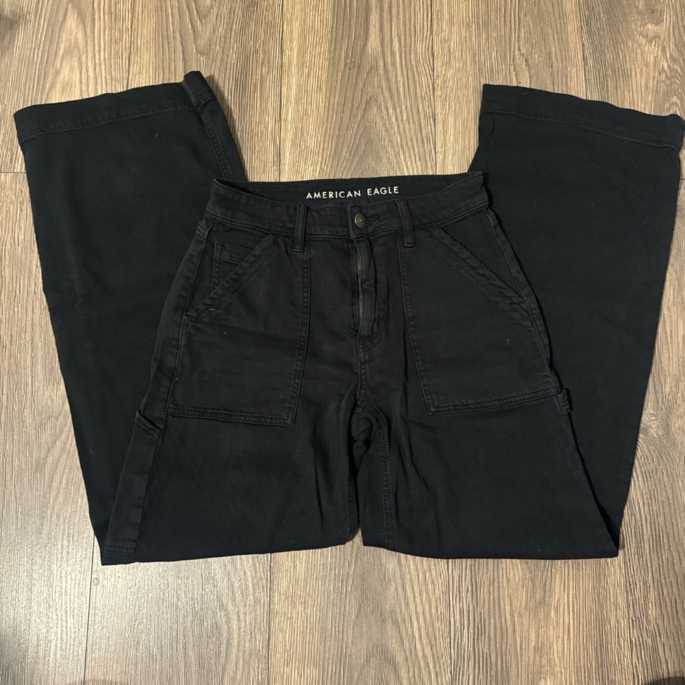 American Eagle Outfitters Black Wide Leg Pants